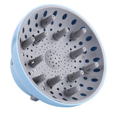 Hairizone front view showing blue diffuser, highlights universal fit benefit