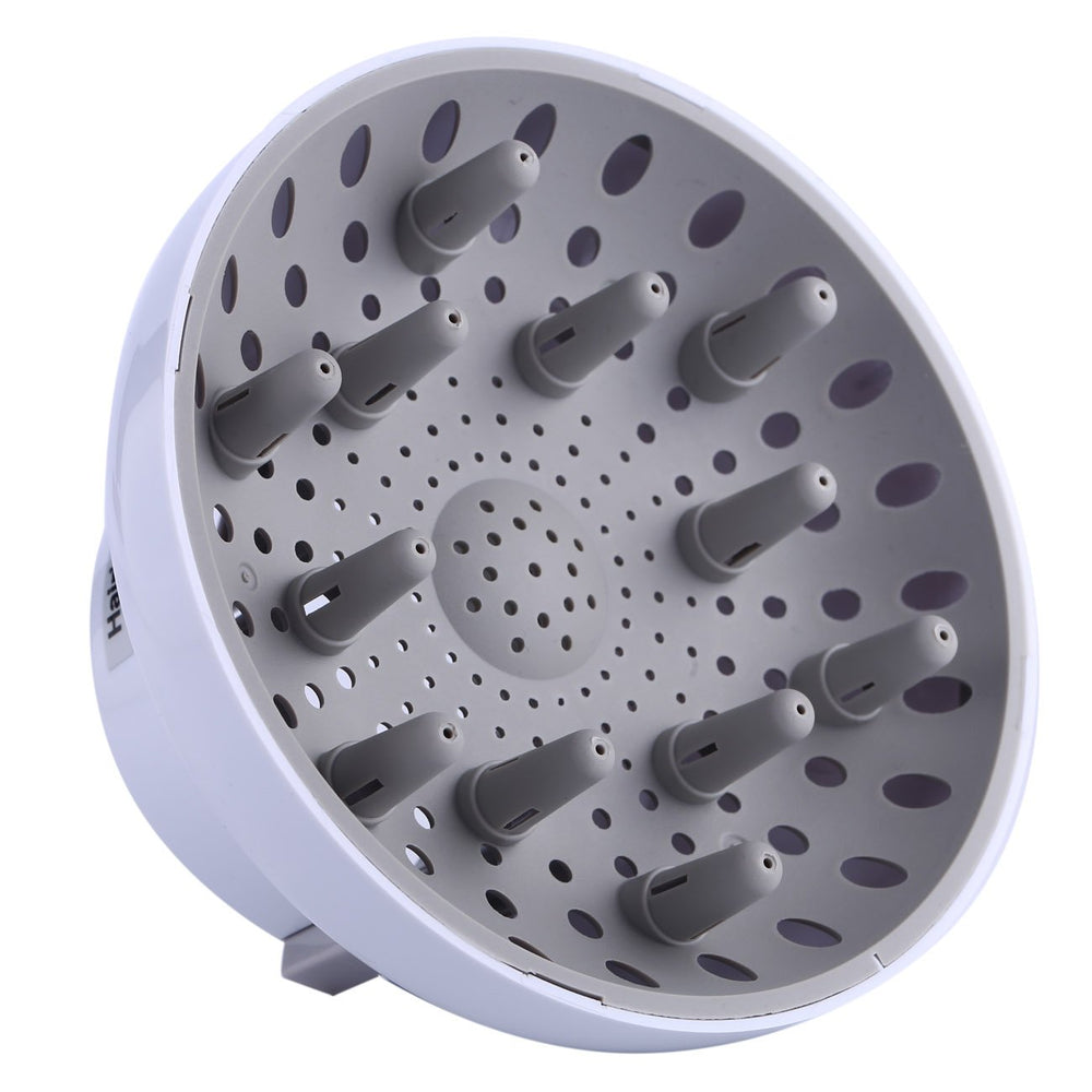 Hairizone diffuser front view showing secure fit and streamlined finish for easier styling