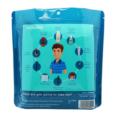 Handy Solutions clear resealable pouch visible for quick TSA inspection