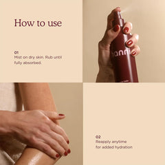 HANNI back label ingredients list showing active moisturizing components