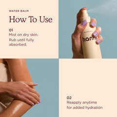 HANNI back label with ingredients list showing aloe, hyaluronic acid benefits