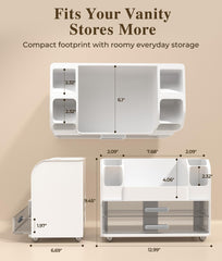 Hanyi top compartment holding serums and perfume for easy access