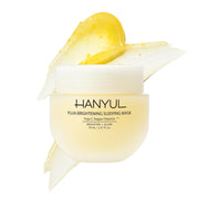 Hanyul jar front view showing label and brightening sleep mask benefit