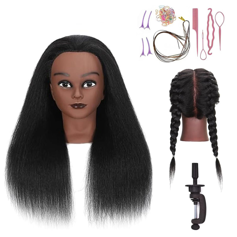 HAPOWELL front view with clamp showing stable mount and realistic hair