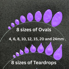 Happy Dotting Company detailed view of oval and teardrop tool ends for unique shapes