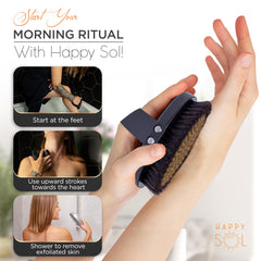Happy Sol beechwood handle grain close-up highlighting durable natural wood for comfortable grip