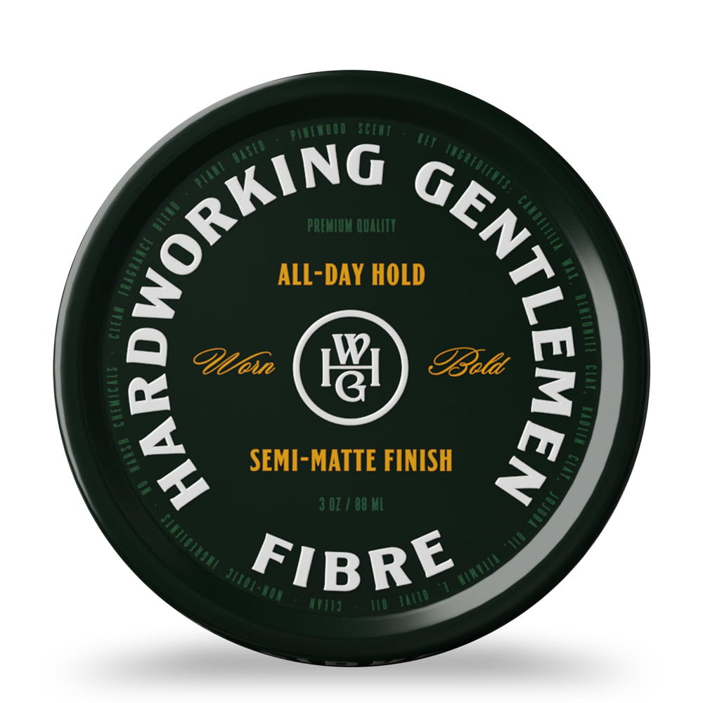 Hardworking Gentlemen front tin showing product and brand benefits