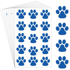 Harloon front sheet display showing many blue paw tattoos, easy party supply