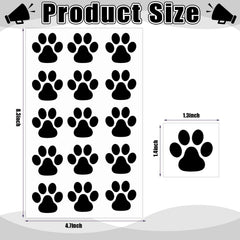Harloon close-up of black paw print sheet, clear crisp detail for easy cutting