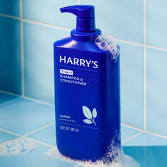Harry's pump dispensing creamy texture to show conditioning consistency