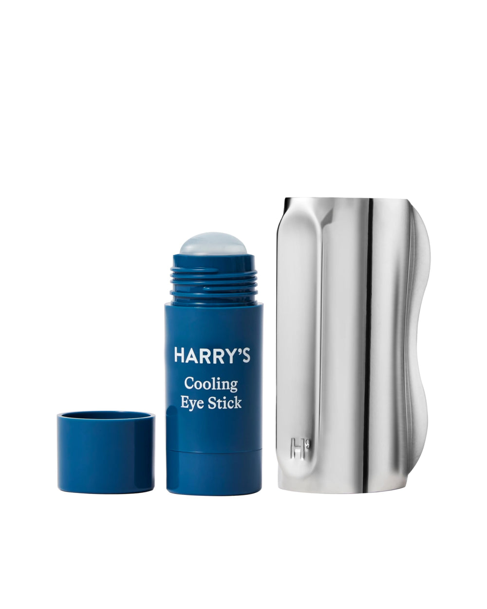 Harry's front packaging of the Cooling Eye Kit showing both items and benefits