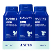 Harry's three-pack front view showing bottles and clean packaging benefit clarity