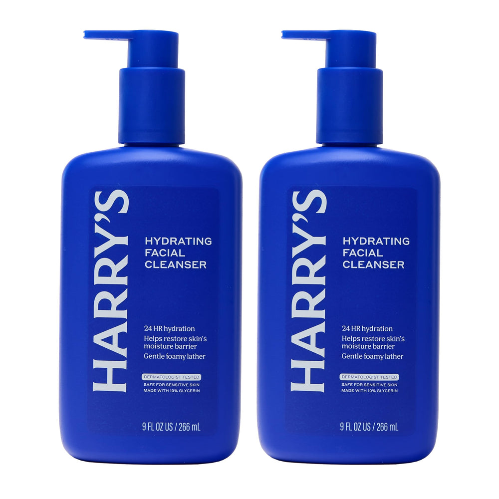 Harry's hydrating face wash front packaging showing bottle and label for clear purchase decision