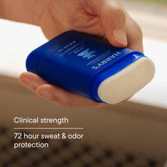 harrys product in use on underarm demonstrating quick-dry sweat control benefit