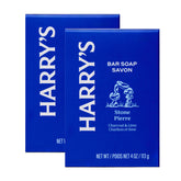Harry's front packaging of Stone two-pack showing minimalist branding and size