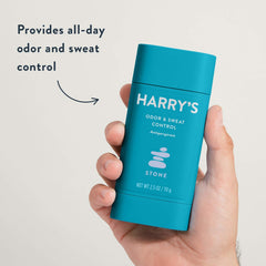 Harry's Stone close-up texture shot highlighting clear solid finish and residue-free feel