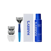 Harry's Truman handle front view showing ergonomic grip and stability benefit