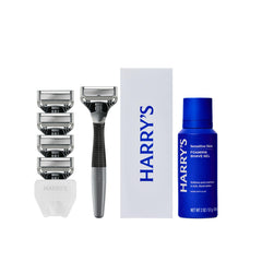 Harry's Truman handle front view showing ergonomic grip and weighted balance