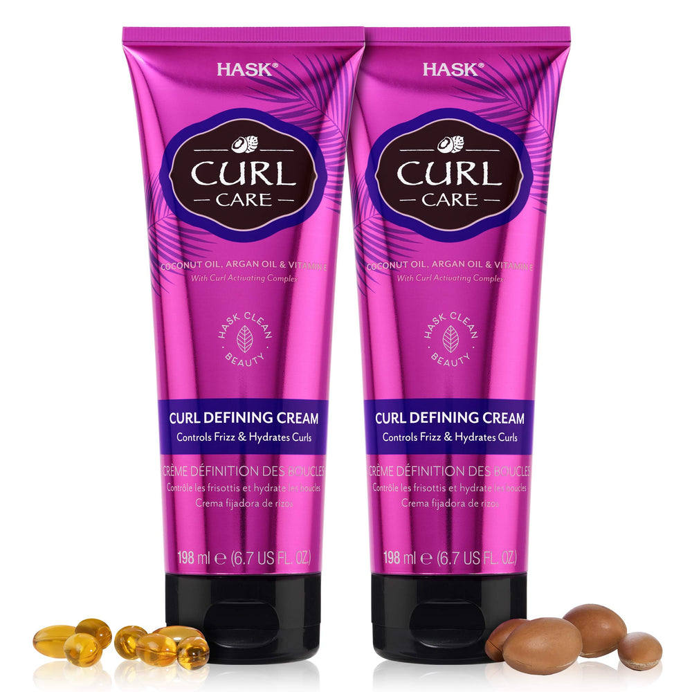 HASK front packaging showing jar and label, clear curl styling benefit