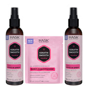 HASK leave-in front packaging showing kit and benefits