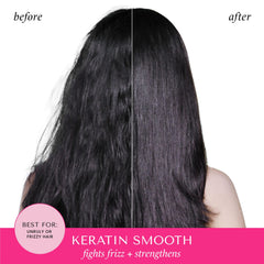 HASK leave-in spray in hand demonstrating easy application and detangling
