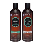 HASK shampoo and conditioner front packaging showing both bottles and benefits