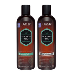 HASK shampoo and conditioner front packaging showing both bottles and benefits