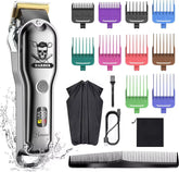 Hatteker front view of kit box showing clippers and accessories, highlights convenience