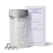 HAUA front packaging showing clean serum bottle and branding benefit: clear presentation