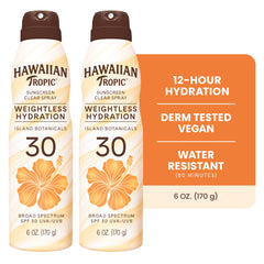 Hawaiian Tropic continuous spray nozzle detail for fast, even coverage