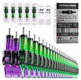 HAWINK front packaging box showing 50PCS mixed cartridges and quick benefit