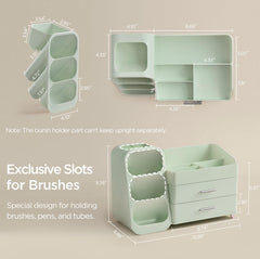 HBlife brush holder detail showing upright brushes to preserve bristles