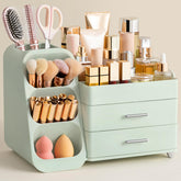 HBlife front view organizer neatly stores cosmetics and speeds morning routines