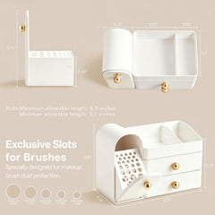 HBlife tilted brush holder with lid protecting brushes from dust benefit