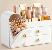 HBlife front view showing organized makeup and compact footprint benefit