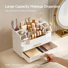 HBlife top compartment with palettes and bottles organized for visibility