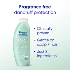 Head & Shoulders shampoo pour showing gentle texture for sensitive scalps