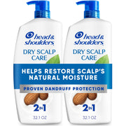 Head & Shoulders front packaging showing dry scalp care twin pack benefits
