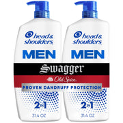 Head & Shoulders front bottle showing Old Spice Swagger scent and size benefit