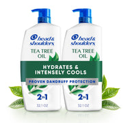 Head & Shoulders front packaging showing twin bottles, clear anti‑dandruff benefit