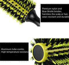 Healthcom detailed shot of mixed boar and nylon bristles showing detangling and shine benefits