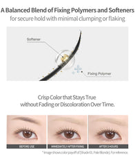 Heart Percent creamy Browcara texture swatch showing buildable, clump-free finish