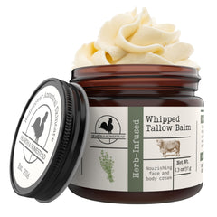 Hearth and Homestead front jar view showing unscented 1.3oz balm and clear label benefits