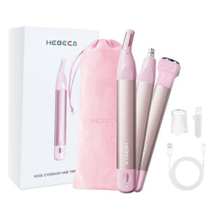 HEBECA front view of trimmer kit showing compact portable design and benefits