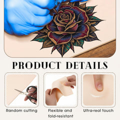 Heigble roll with scissors cutting stars and circles to customize practice shapes and conserve material