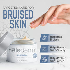 Heladerm cream texture close-up demonstrating smooth absorption benefit