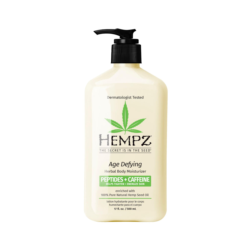 Hempz front packaging showing 17 oz bottle and branding for clear identification