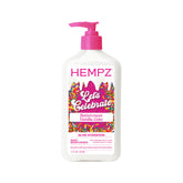 Hempz front label showing buttercream vanilla cake scent and product benefits