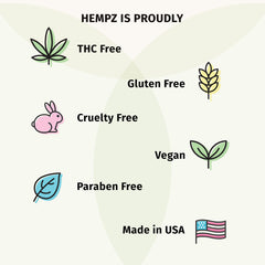 Hempz ingredient label close-up showing hemp seed oil and benefits