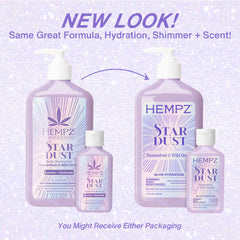 Hempz lotion texture close-up showing creamy shimmer for hydrated glow